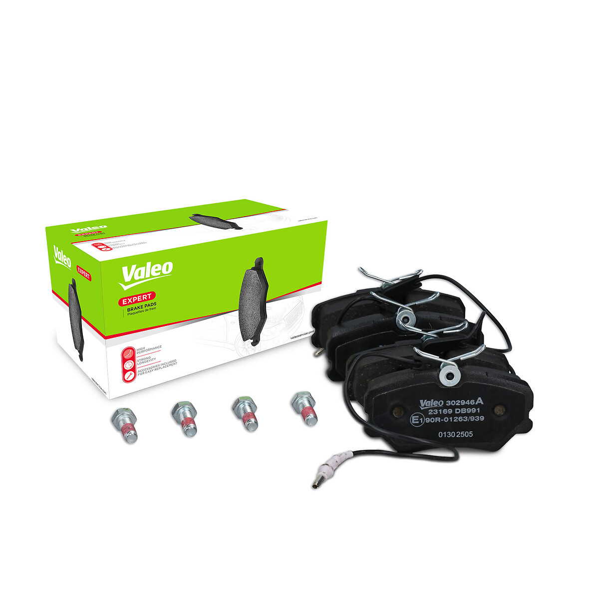 Jeu de 4 plaquettes de frein VALEO ref. 302946A
